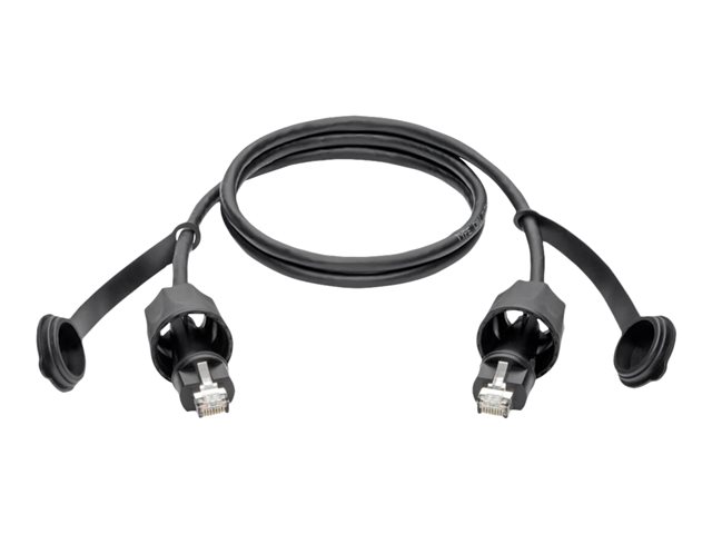 Tripp Lite Industrial Cat5e/Cat6 STP Patch Cable - RJ45 M/M, CMX Outdoor, IP68, 26 AWG, TAA, 3 ft. (1 m) - patch cable - TAA Compliant - 1 m - black