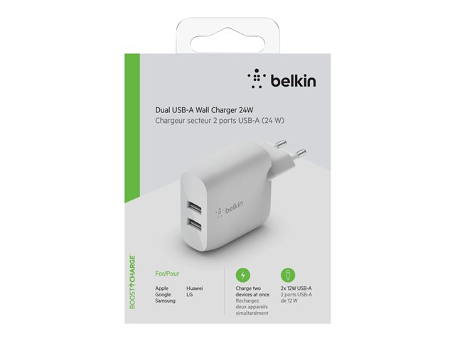 Belkin BoostCharge power adapter - USB - 24 Watt