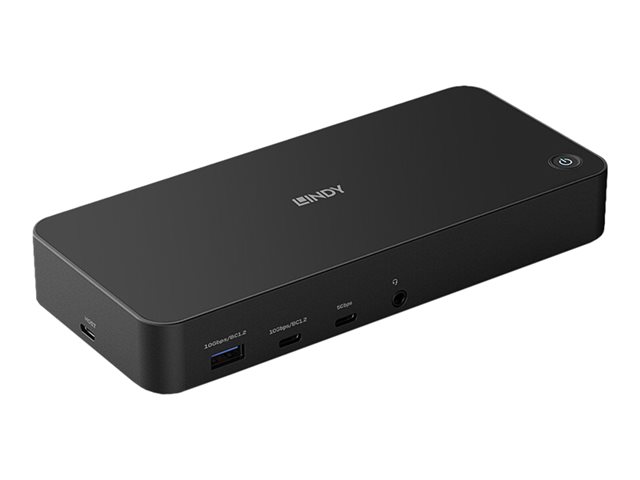 LINDY DST Pro Universal - docking station - USB-C / Thunderbolt 3 / Thunderbolt 4 - 3 x HDMI, 2 x DP - GigE