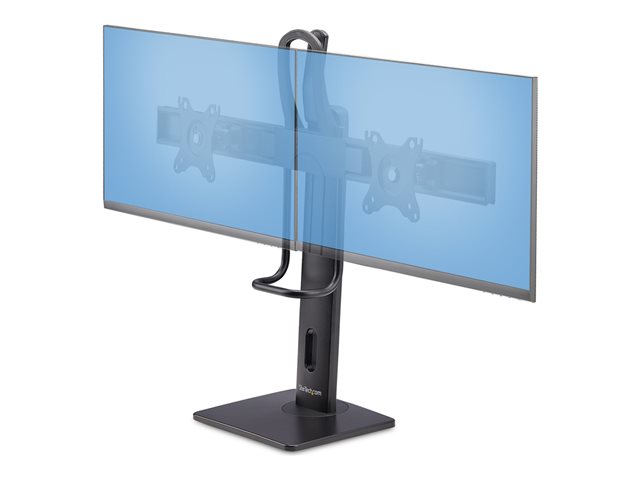 StarTech.com Crossbar Dual Monitor Desk Stand, Double 27inch Screens/VESA stand - for 2 monitors - black