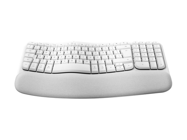 Logitech Ergo Series Wave Keys for Mac - Keyboard - wireless - Bluetooth LE - QWERTY - UK - off-white