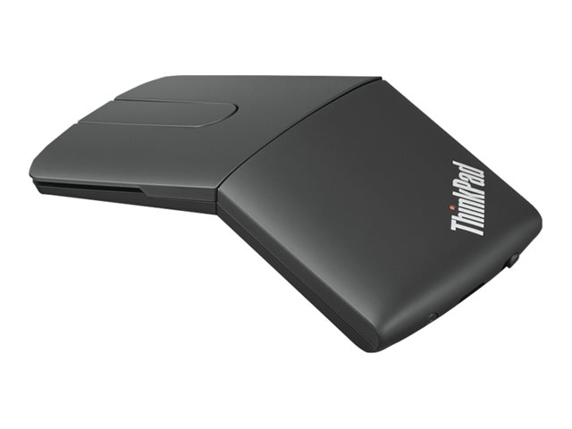 Lenovo ThinkPad X1 Presenter Mouse - Mouse - right and left-handed - laser - 3 buttons - wireless - 2.4 GHz, Bluetooth 5.0 - USB wireless receiver - black - for IdeaPad S340-14, ThinkCentre M70t Gen 3, M90q Gen 2, ThinkPad E14 Gen 4, T14s Gen 3