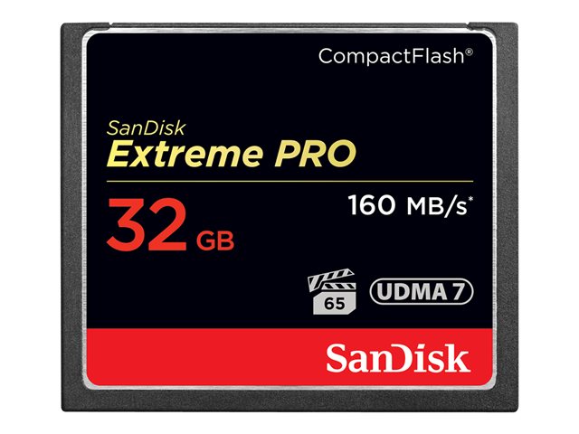 SanDisk Extreme Pro - Flash memory card - 32 GB - 1000x/1067x - CompactFlash