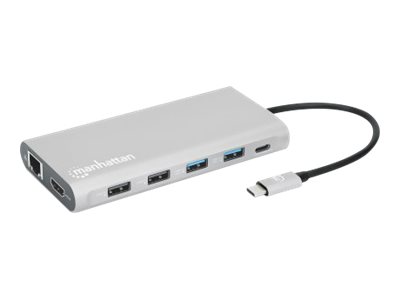 USB-C DOCK/HUB/READER 10-PORT- HDMI X3/RJ45/USB-C X2/USB-A X3