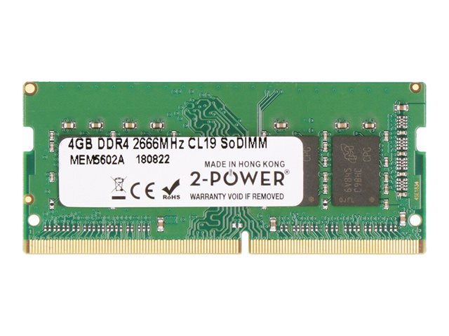 2-Power - DDR4 - module - 4 GB - SO-DIMM 260-pin - 2666 MHz - unbuffered