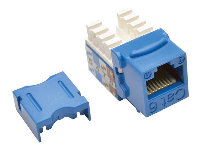 CAT6/CAT5E KEYSTONE JACK RJ45 BLUE