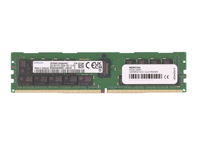 2-Power - DDR4 - module - 32 GB - DIMM 288-pin - 3200 MHz / PC4-25600 - registered
