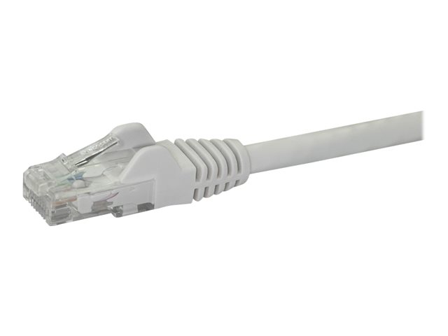 StarTech.com 2m CAT6 Ethernet Cable, 10 Gigabit Snagless RJ45 650MHz 100W PoE Patch Cord, CAT 6 10GbE UTP Network Cable w/Strain Relief, White, Fluke Tested/Wiring is UL Certified/TIA - Category 6 - 24AWG (N6PATC2MWH) - Patch cable - RJ-45 (M) to RJ-45 (M