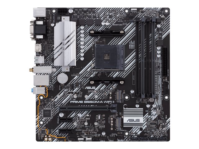 ASUS PRIME B550M-A WIFI II - Motherboard - micro ATX - Socket AM4 - AMD B550 Chipset - USB 3.2 Gen 1, USB 3.2 Gen 2 - Gigabit LAN, Wi-Fi 6, Bluetooth - onboard graphics (CPU required) - HD Audio (8-channel)