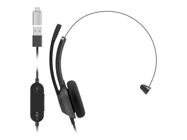 HEADSET 321 WIRED SINGLE CARBON BLACK USB-C TEAMS QUALIFIED