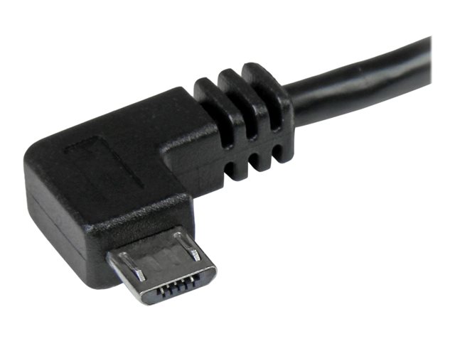StarTech 2m 6 ft Micro-USB Cable with Right-Angled Connectors - M/M - USB A to Micro B Cable - 6ft Right Angle Micro USB Cable (USB2AUB2RA2M) - USB cable - Micro-USB Type B (M) to USB (M) - USB 2.0 - 2 m - right-angled connector - black - for P/N: USB2PCA