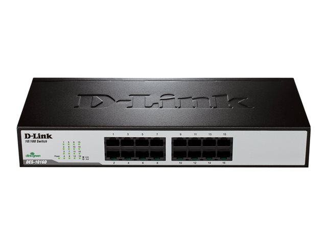 D-Link DES 1016D - Switch - 16 x 10/100 - desktop