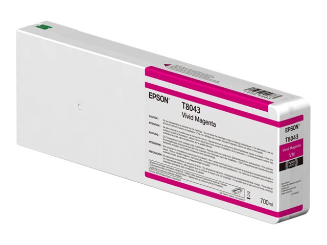 Epson T8043 - vivid magenta - original - ink cartridge