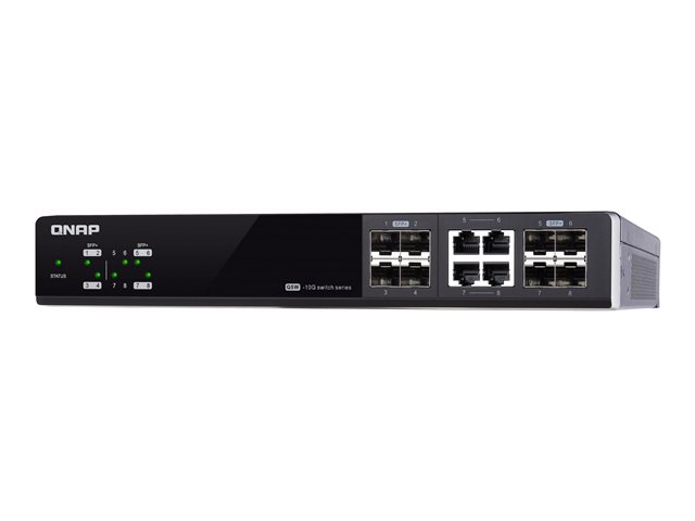 QNAP QSW-M804-4C - Switch - Managed - 4 x 10 Gigabit SFP+ + 4 x combo 10 Gigabit SFP+/RJ-45 - desktop, rack-mountable