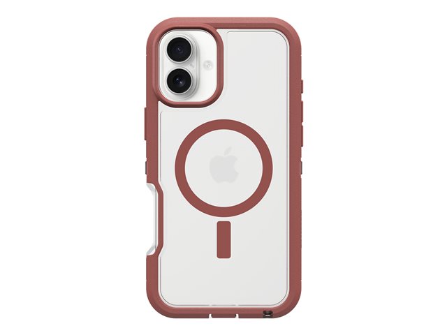 OtterBox Defender Series XT - Back cover for mobile phone - MagSafe compatibility - brick red - for Apple iPhone 16 Plus