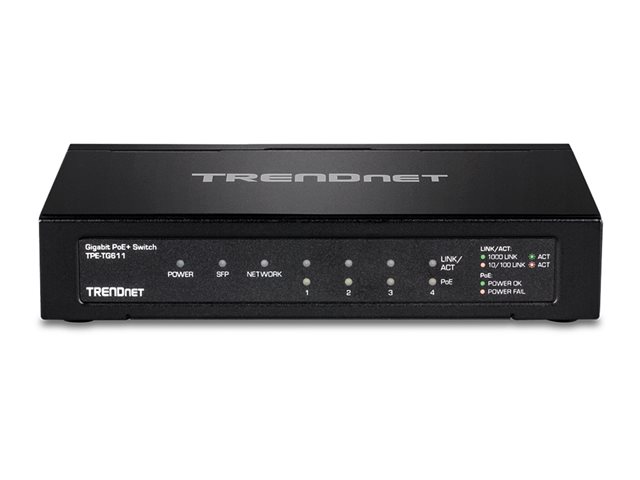TRENDnet TPE TG611 - switch - 6 ports - TAA Compliant