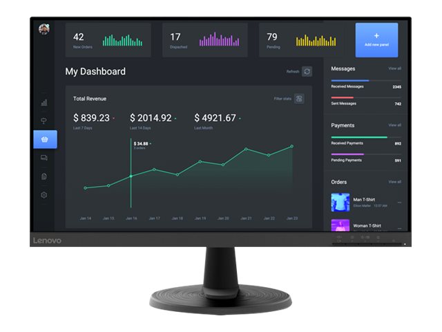 Lenovo D24-40 - LED monitor - Full HD (1080p) - 24"