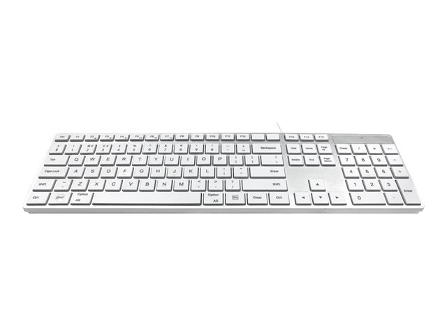 Ceratech Accuratus 301 - keyboard - UK - white, silver