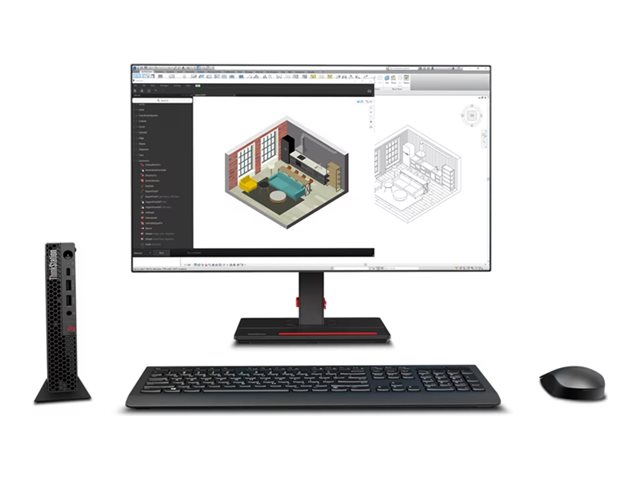Lenovo ThinkStation P3 30H0 - Tiny 1 x Core i7 i7-14700 / up to 5.4 GHz - vPro Enterprise - RAM 32 GB - SSD 512 GB - TCG Opal Encryption, NVMe, Performance - T1000 - Gigabit Ethernet - Win 11 Pro - monitor: none - keyboard: UK - black - Lenovo TopSeller -