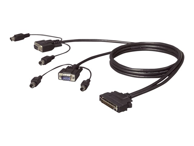Belkin OmniView Dual Port Cable, PS/2 - keyboard / video / mouse (KVM) cable - 1.8 m
