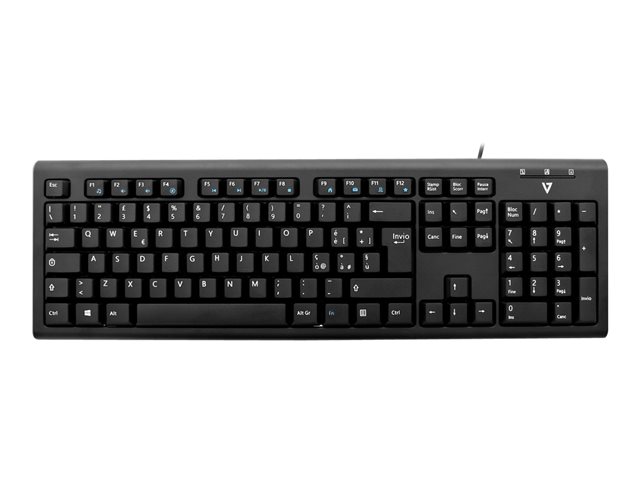V7 KU200IT - keyboard - Italian - black Input Device