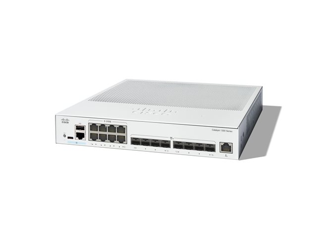 Cisco Catalyst 1300-16XTS - Switch - L3 - smart - 8 x 10GBase-T + 8 x 10 Gigabit SFP+ - rack-mountable