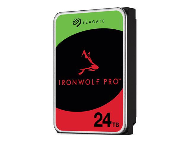 Seagate IronWolf Pro ST24000NT002 - Hard drive - 24 TB - internal - 3.5" - SATA 6Gb/s - 7200 rpm - buffer: 512 MB - with 3 years Seagate Rescue Data Recovery