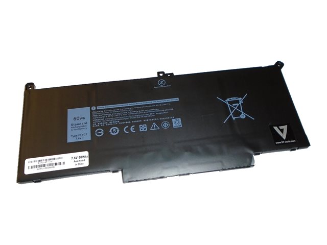 V7 BAT DELL LATITUDE 7380 7480 4CELL 0DM3WC 2X39G 0F3YGT KG7VF