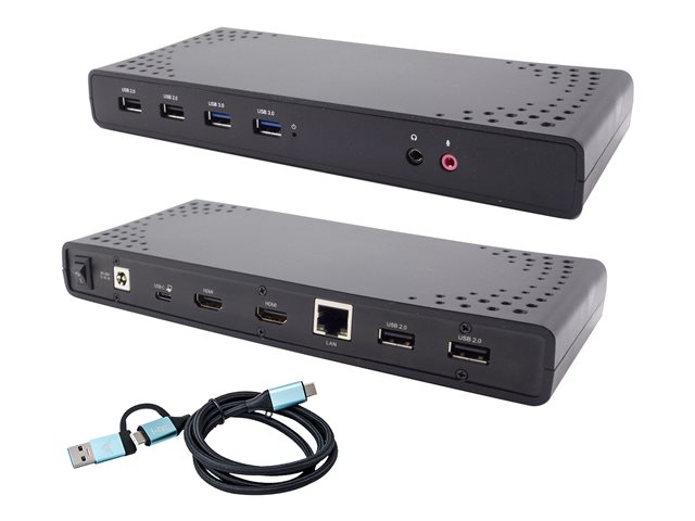 i-Tec - docking station - USB-C / USB 3.0 / Thunderbolt 3 / Thunderbolt 4 - 2 x HDMI - GigE