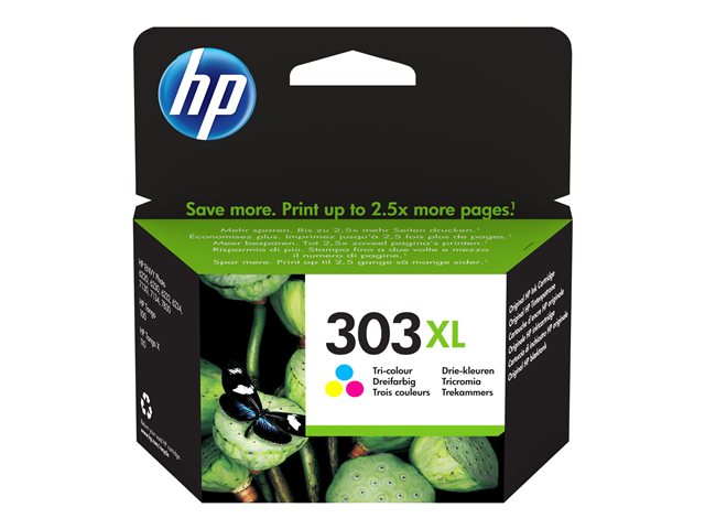 HP 303XL - 10 ml - High Yield - colour (cyan, magenta, yellow) - original - ink cartridge - for Envy Photo 62XX, Photo 71XX, Photo 78XX, Tango