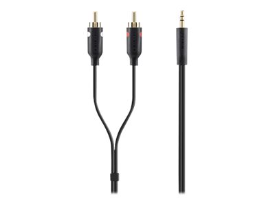 Belkin - Audio cable - RCA x 2 (M) to stereo mini jack (M) - 2 m - double shielded