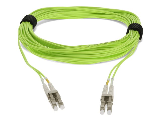AddOn - Patch cable - LC/PC multi-mode (M) to LC/PC multi-mode (M) - 3 m - fibre optic - duplex - 50 micron - OM5 - riser - lime green