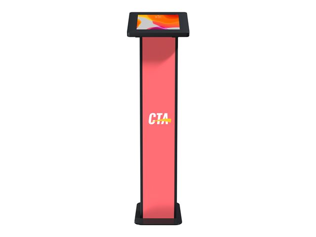 PREMIUM LOCKING FLOOR STAND KIOSK WITH GRAPHIC CARD SLOT BL