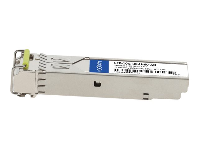 AddOn Cisco SFP-10G-BX-U-60 Compatible SFP+ Transceiver - SFP+ transceiver module (equivalent to: Cisco SFP-10G-BX-U-60) - 10 GigE - 10GBase-BX - LC single-mode - up to 60 km - 1270 (TX) / 1330 (RX) nm