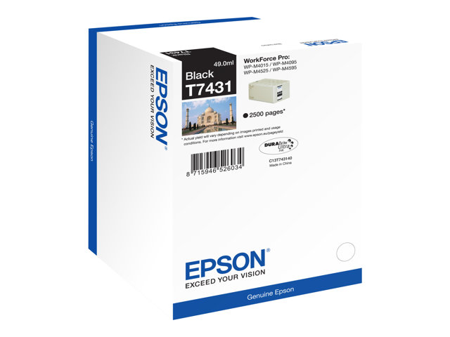 Epson T7431 - black - original - ink cartridge