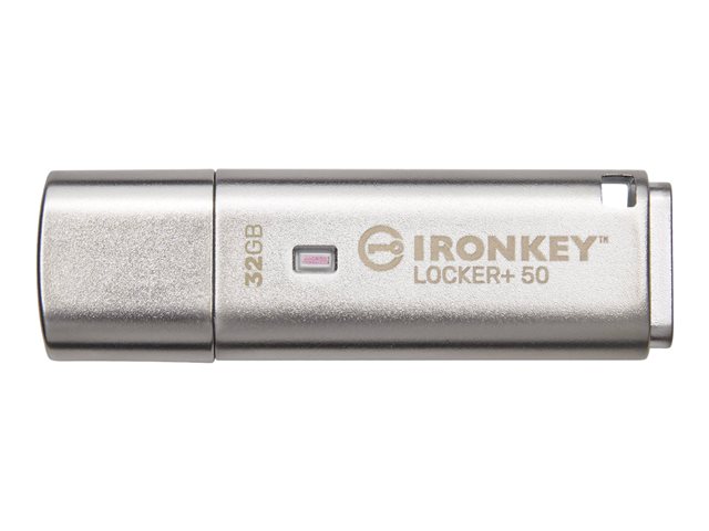 32GB USB 3.2 IRONKEY LOCKER+ 50 AES USB W/256BIT ENCRYPTION