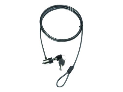 DICOTA Laptop/Notebook/Projector/Printer/Monitor Security Lock Value Key. Extra strong for maximum theft protection with a push to lock function. Two keys included. Lockhead 360? rotatable. Cable length 200cm, thickness 5.5mm. 3 different spacers for a