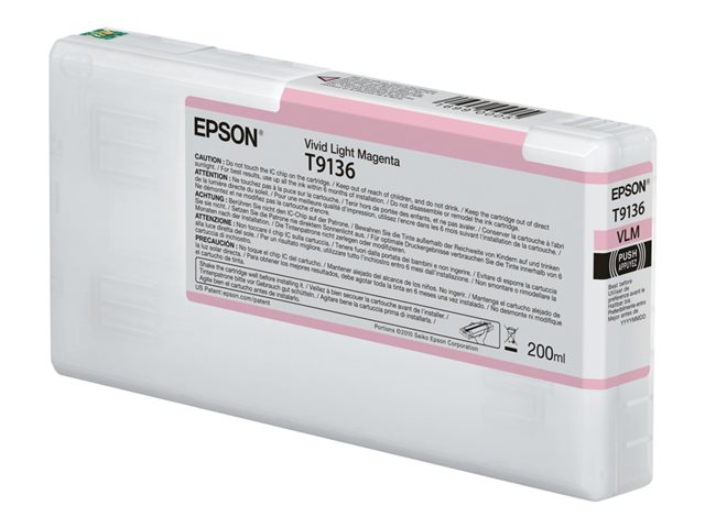 Epson T9136 - vivid light magenta - original - ink cartridge