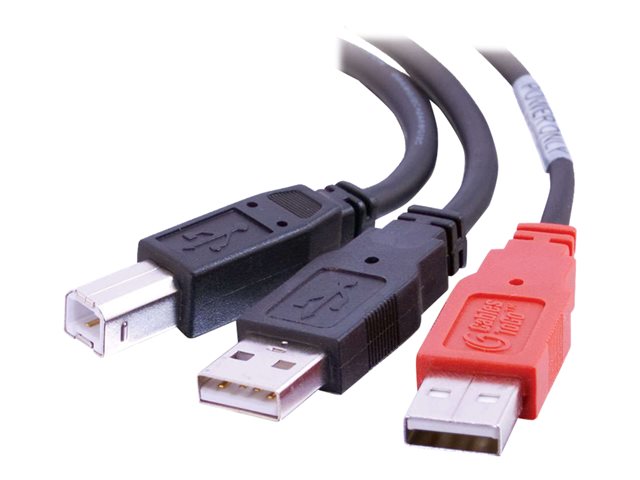 C2G "Y" Cable - USB cable - USB Type B (M) to USB, USB (power only) (M) - USB 2.0 - molded