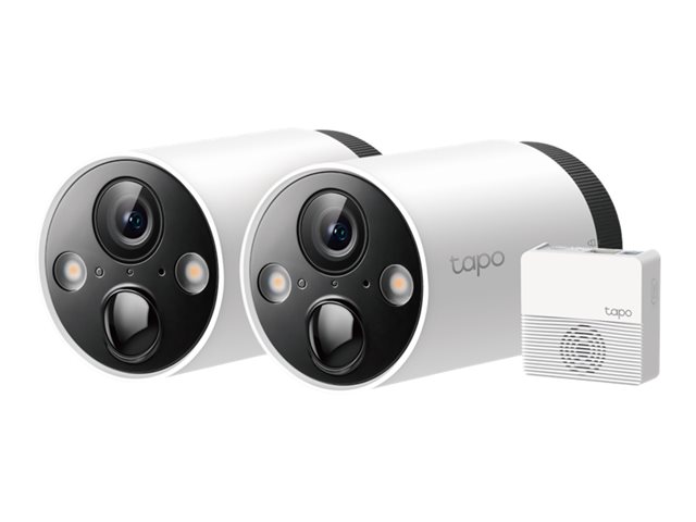 Tapo C420S2 V1 - 2 x Tapo C420 Cameras + Tapo H200 Hub - network surveillance camera - outdoor, indoor - dust resistant / water resistant - colour (Day&Night) - 2560 x 1440 - 2K - fixed focal - audio - Wi-Fi - H.264