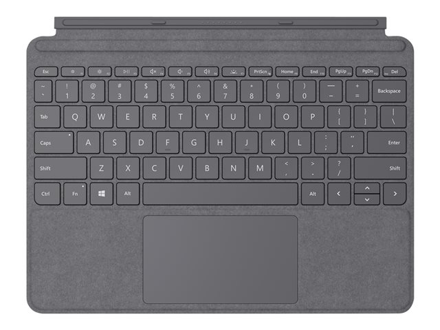 Microsoft Surface Go Type Cover - keyboard - with trackpad, accelerometer - UK - light charcoal