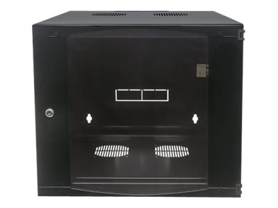 NETWORK CABINET WALL MOUNT- DOUBLE 9U 600MM BLACK FLATPACK