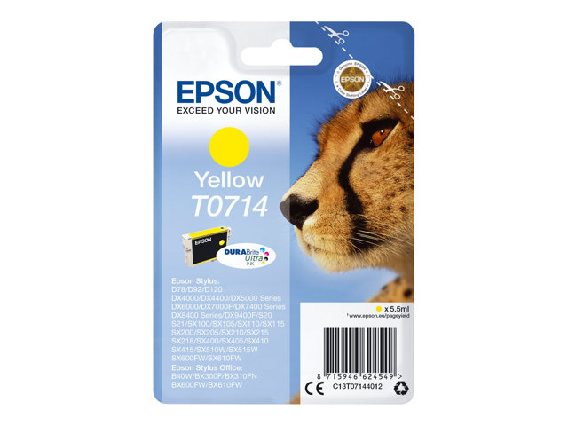 Epson T0714 - yellow - original - ink cartridge