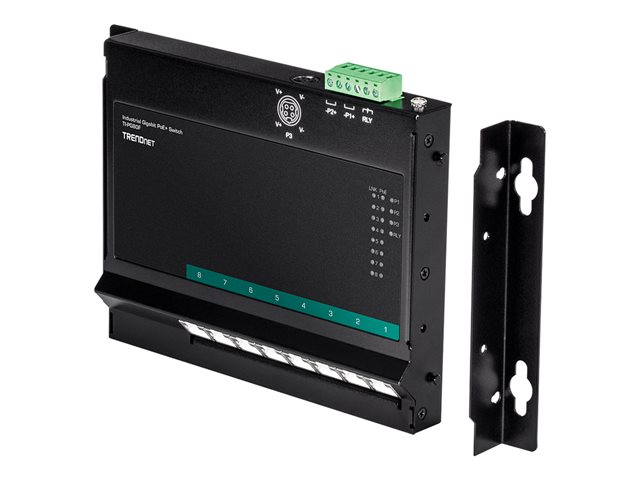 TRENDnet TI-PG80F - Industrial - switch - 8 ports - unmanaged - TAA Compliant