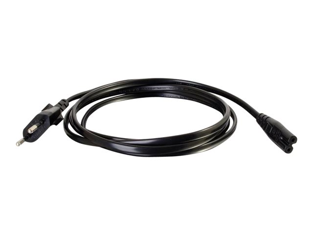 C2G Non-Polarised Power Cord - Power cable - power IEC 60320 C7 to power CEE 7/7 (M) - AC 250 V - 2 m - molded - black