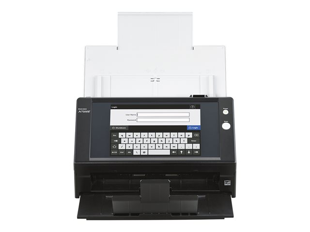 Ricoh Image Scanner N7100E - Document scanner - Dual CIS - Duplex - 216 x 355.6 mm - 600 dpi x 600 dpi - up to 25 ppm (mono) / up to 25 ppm (colour) - ADF (50 sheets) - up to 4000 scans per day - Gigabit LAN