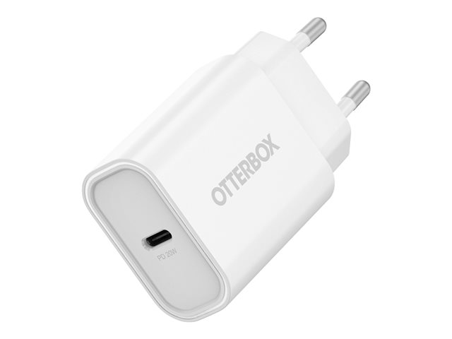 OtterBox - Power adapter - 20 Watt - PD (USB-C) - white - Europe