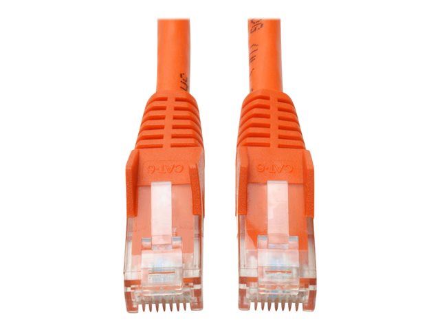 Eaton Tripp Lite Series Cat6 Gigabit Snagless Molded (UTP) Ethernet Cable (RJ45 M/M), PoE, Orange, 7 ft. (2.13 m) - patch cable - 2.1 m - orange