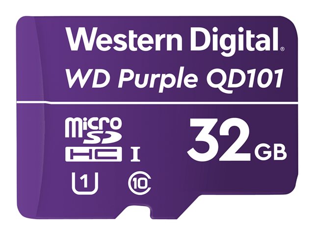 WD Purple WDD032G1P0C-85AEL0 - Flash memory card - 32 GB - UHS-I U1 / Class10 - microSDXC - purple