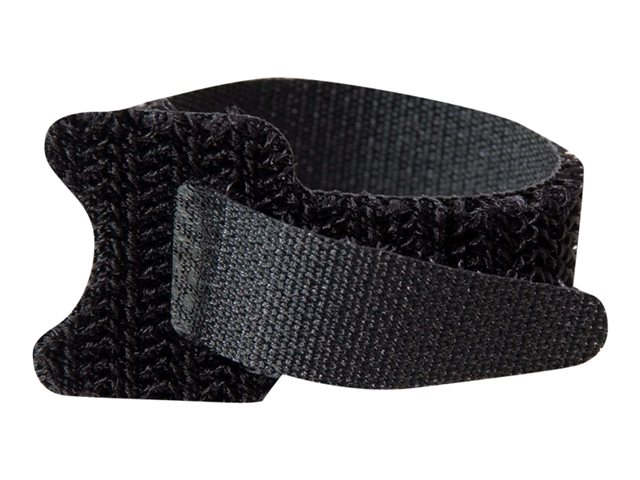 C2G Hook-and-Loop - Cable strap - 15 cm - black (pack of 12)